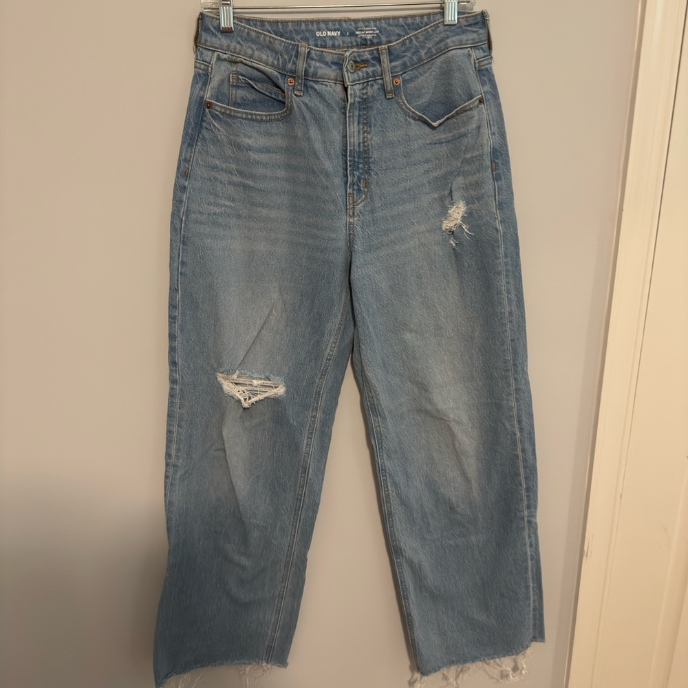 Old Navy Blue Flare Wide Leg Jeans
